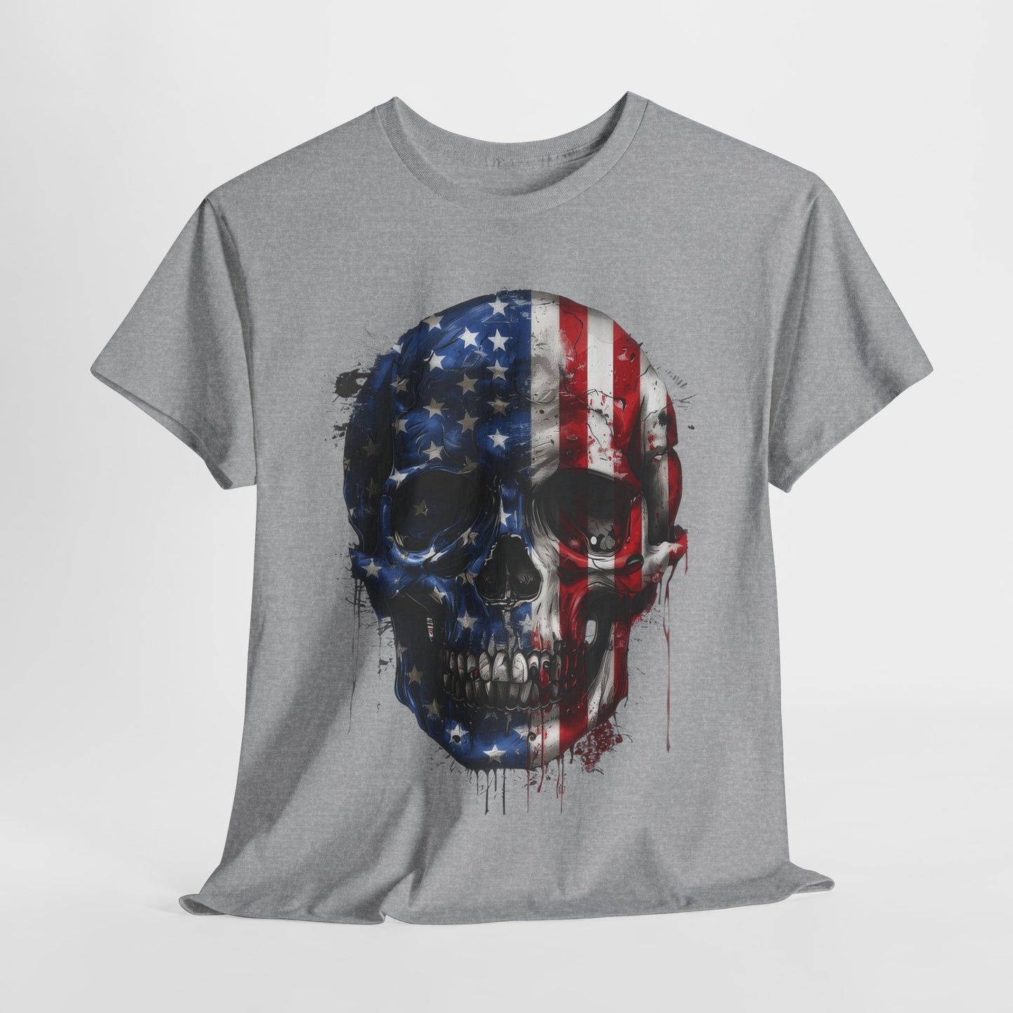 USA Flag Skull #2 T-Shirt
