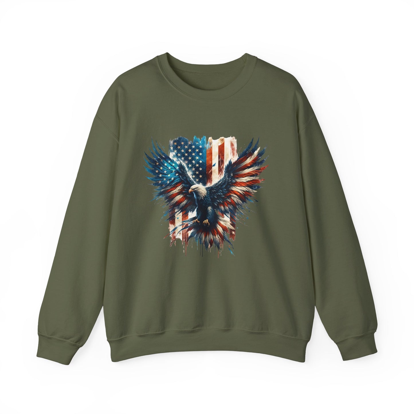 Bald Eagle with Flag #2 Sweatshirt