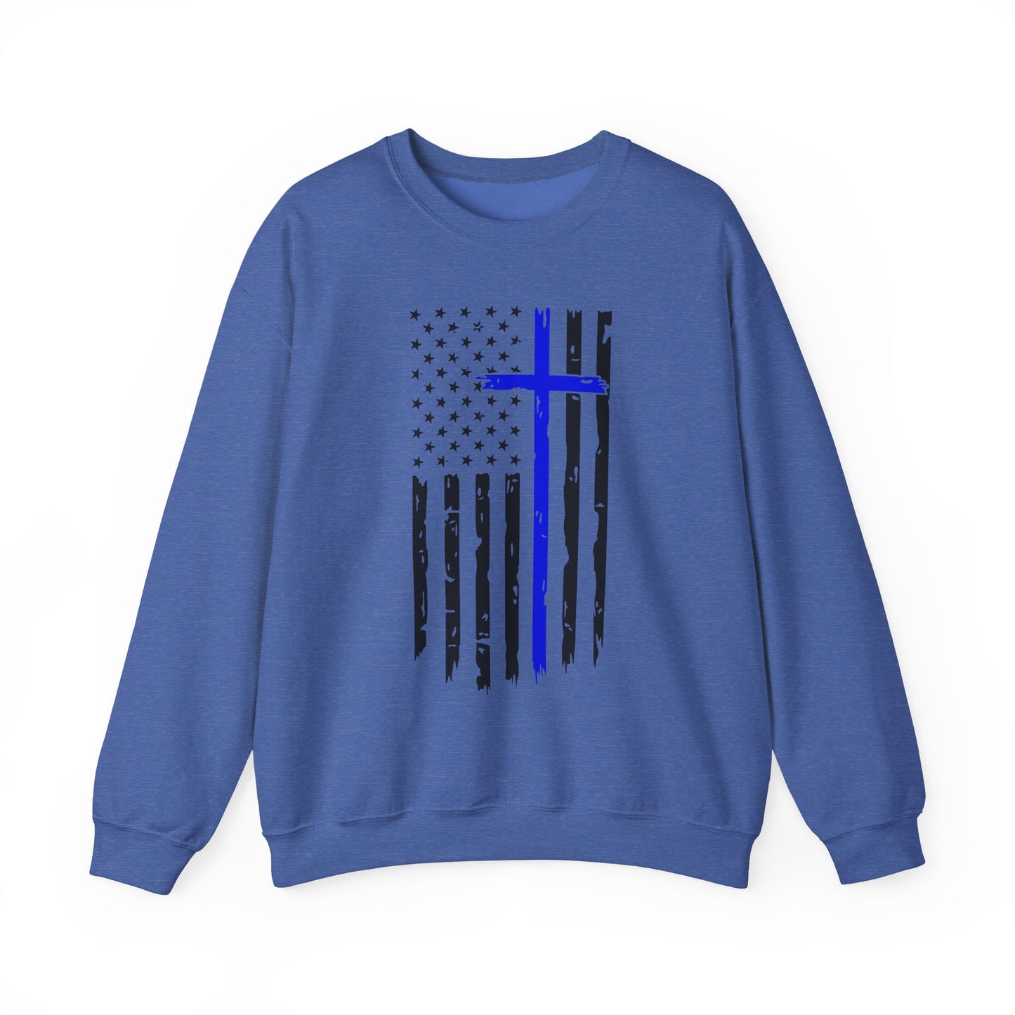 Thin Blue Line Cross - Law Enforcement Sweatshirt