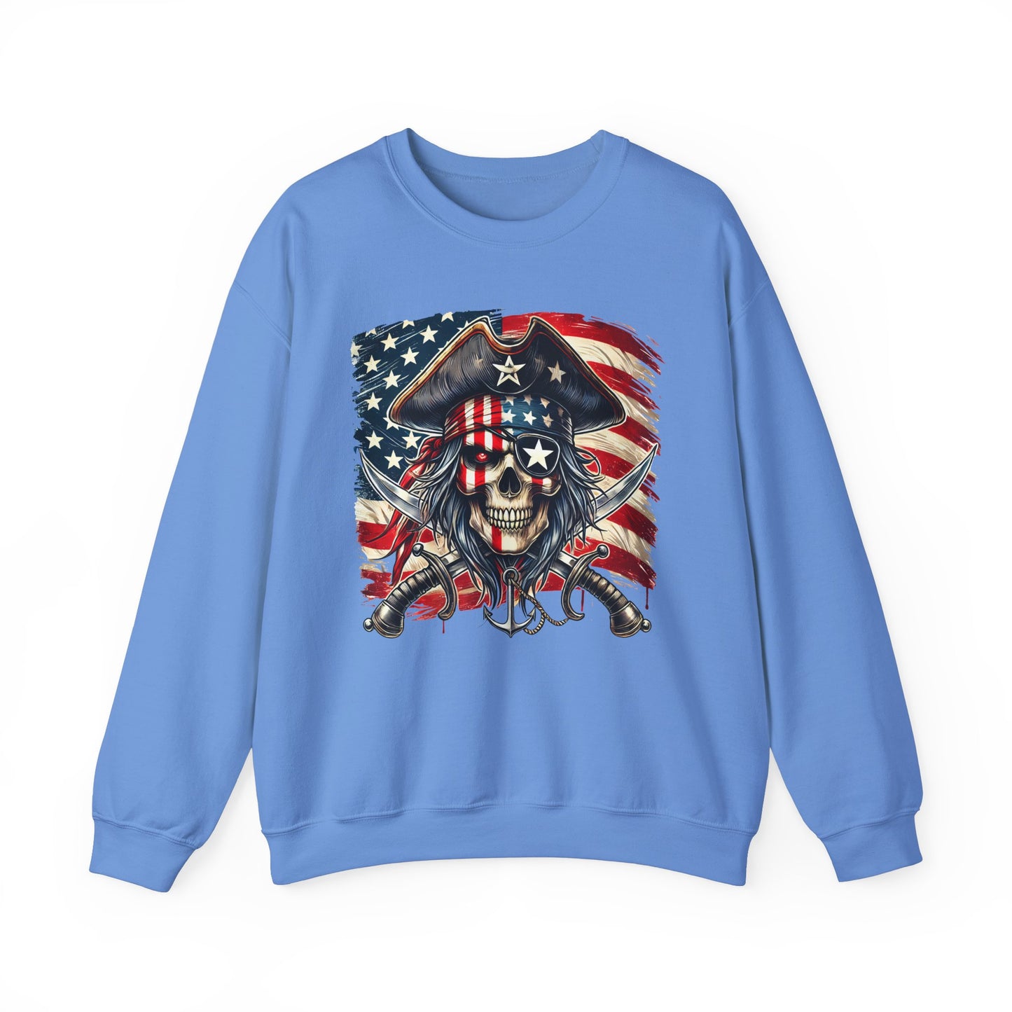 Skeleton Pirate with Flag Sweatshirt