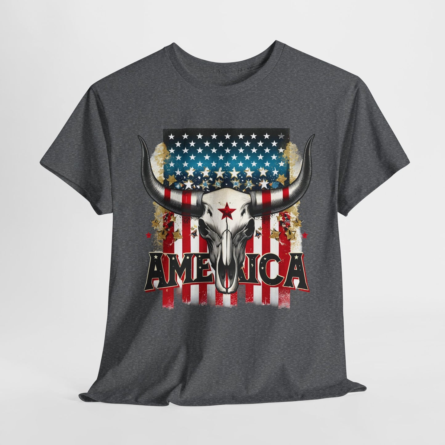 America - Bull Skull T-Shirt