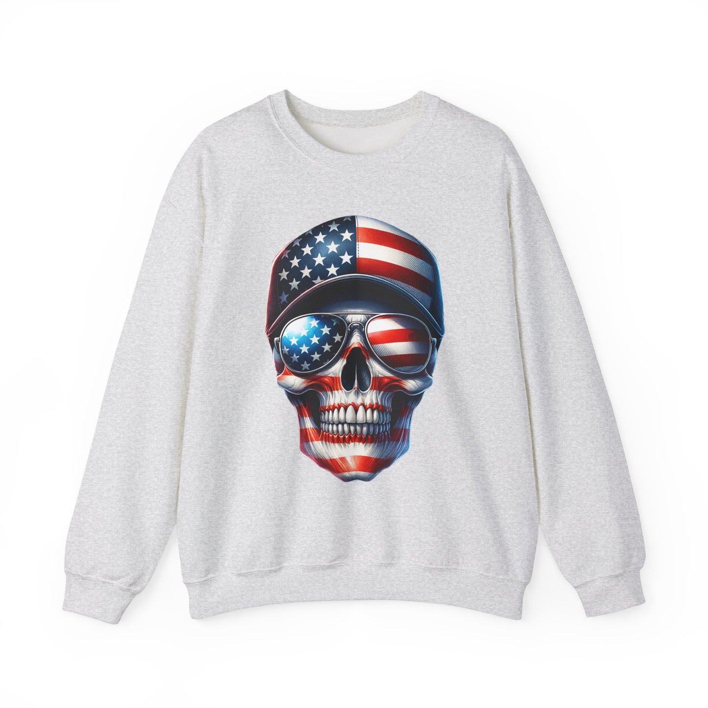 USA Flag Skull #3 Sweatshirt