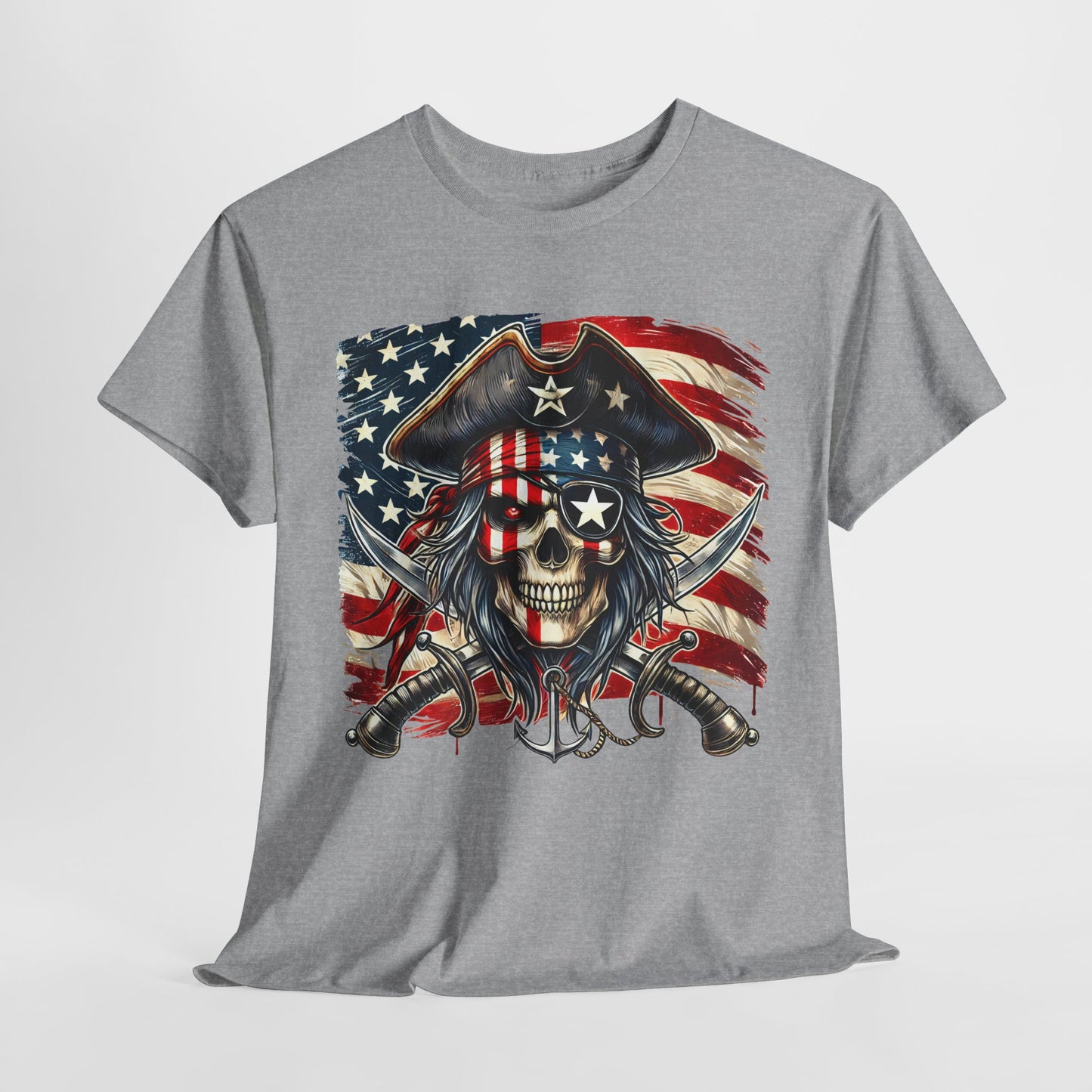 Skeleton Pirate with Flag T-Shirt