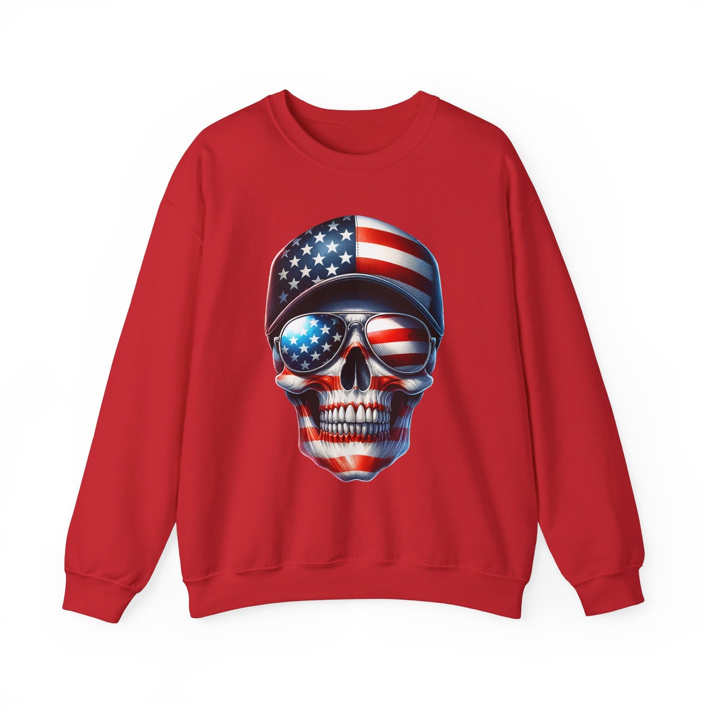 USA Flag Skull #3 Sweatshirt