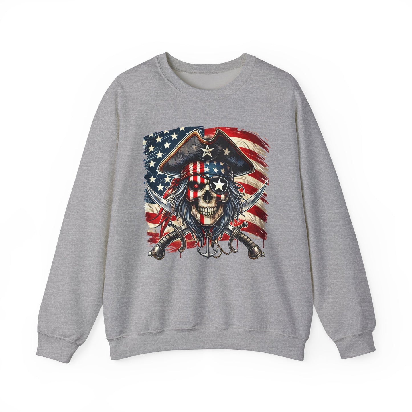 Skeleton Pirate with Flag Sweatshirt