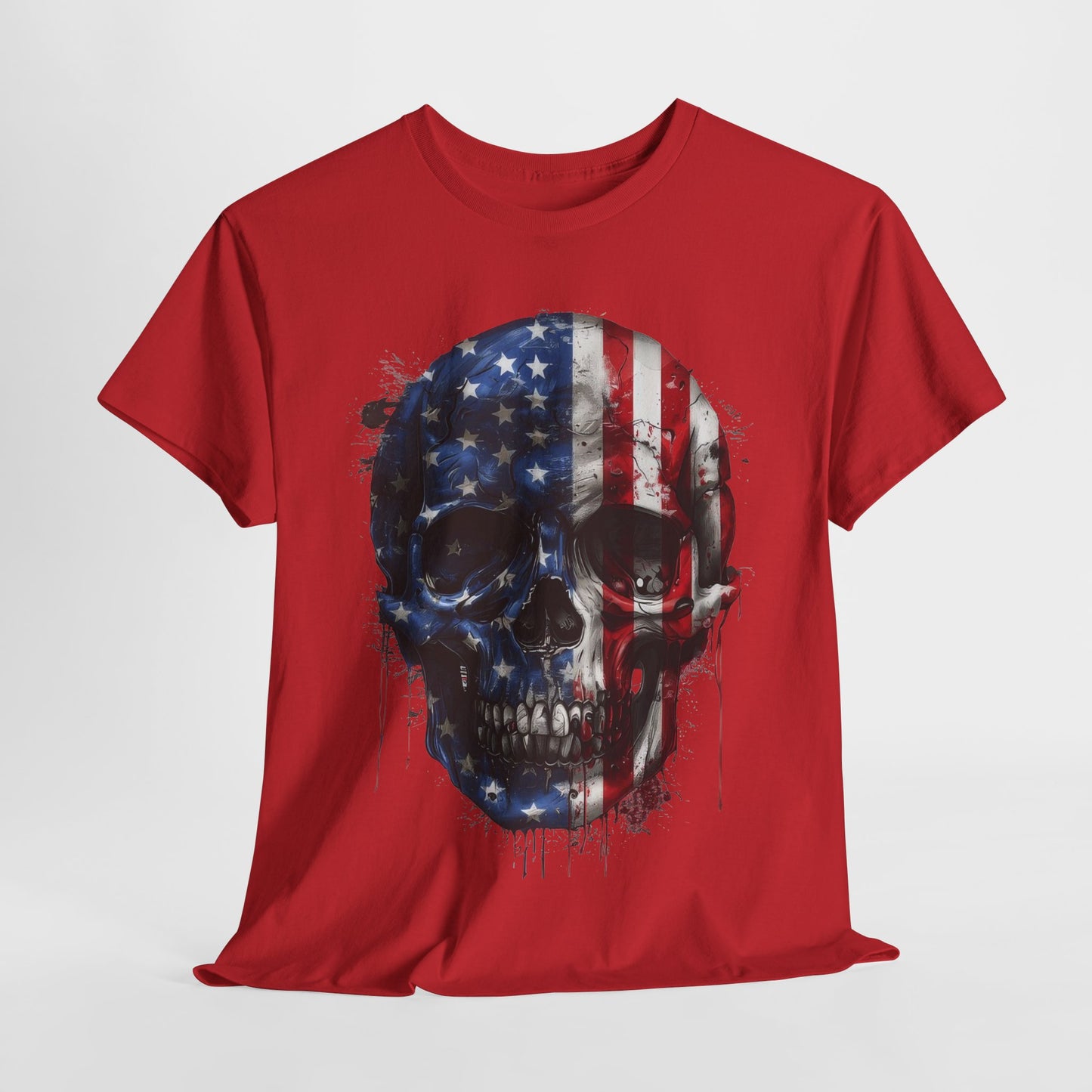 USA Flag Skull #2 T-Shirt