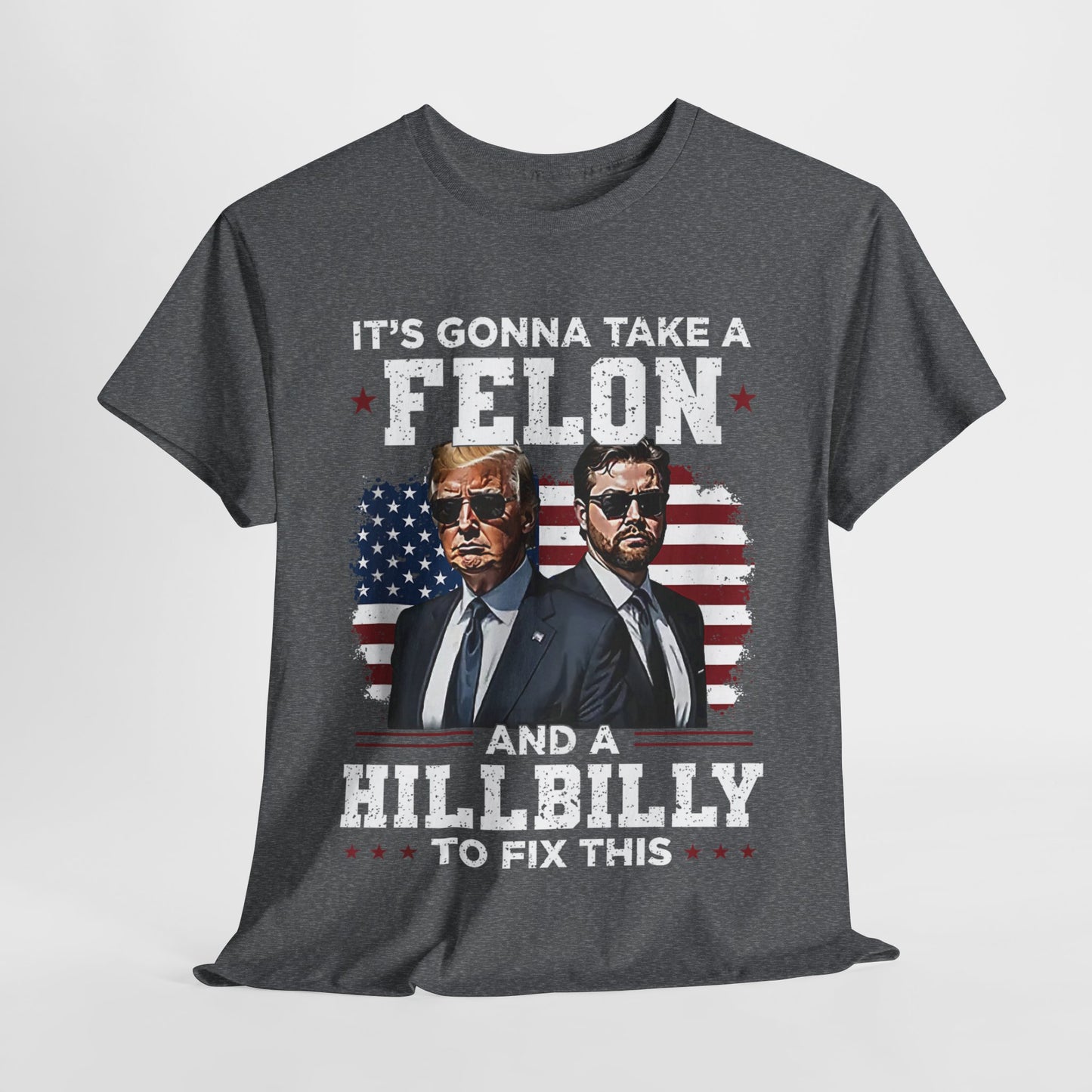 Donald Trump and JD Vance - A Felon and a Hillbilly T-Shirt