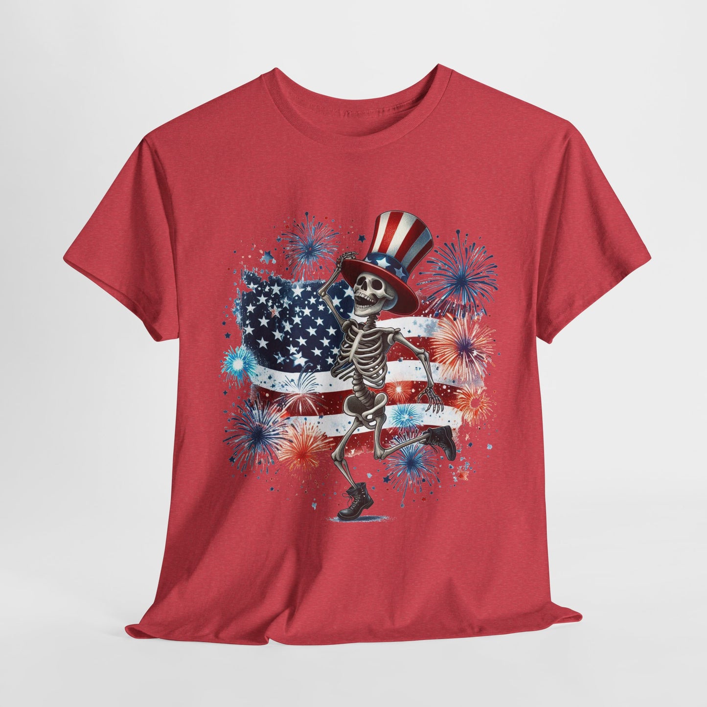 4th of July - Dancing USA Skeleton #2 T-Shirt