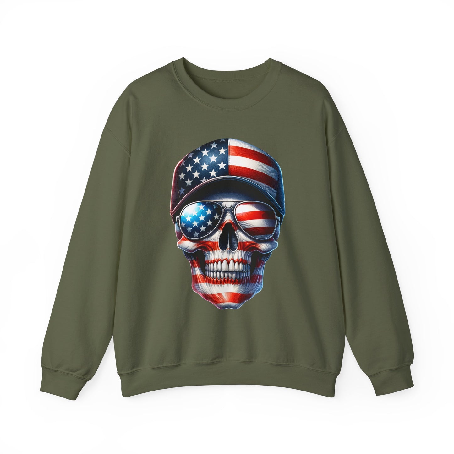 USA Flag Skull #3 Sweatshirt