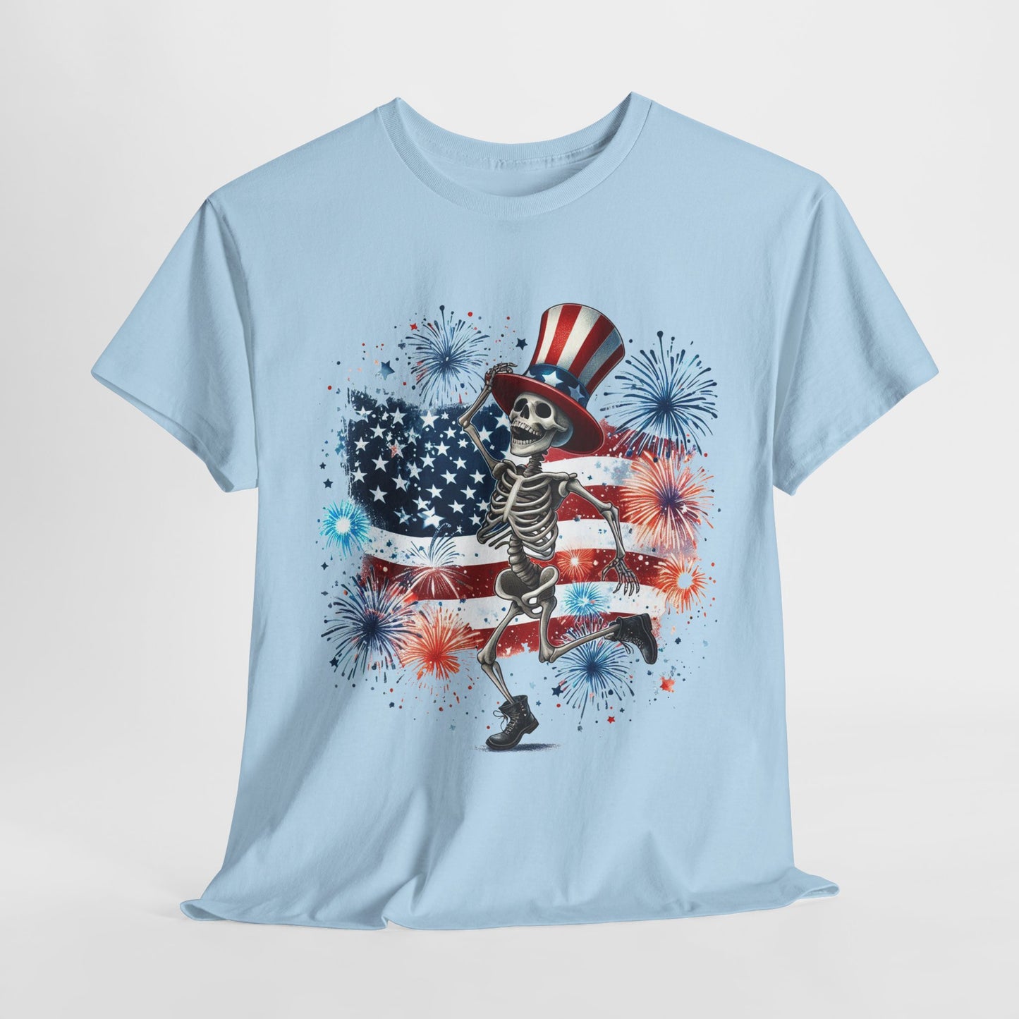 4th of July - Dancing USA Skeleton #2 T-Shirt