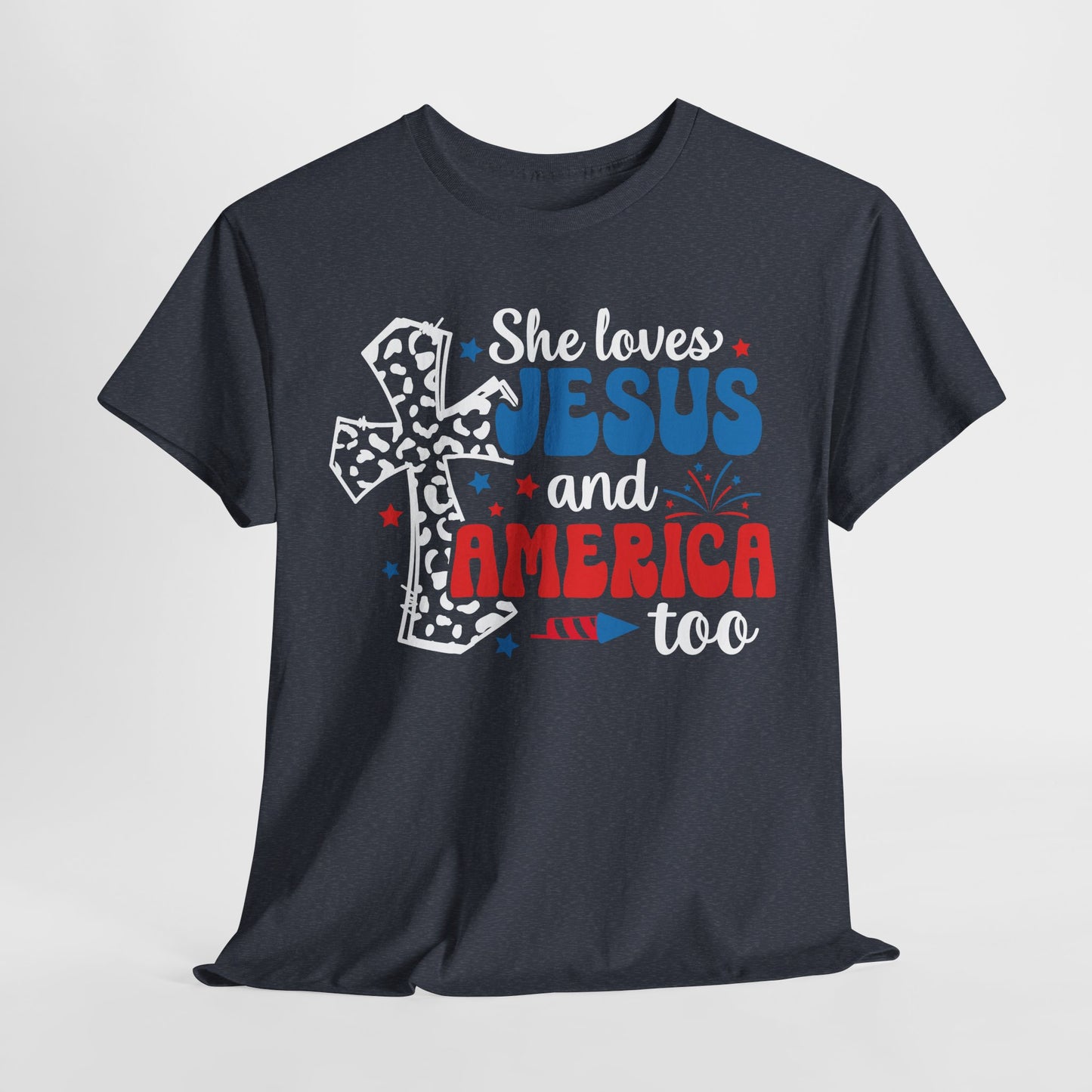 She Loves Jesus and America Too T-Shirt