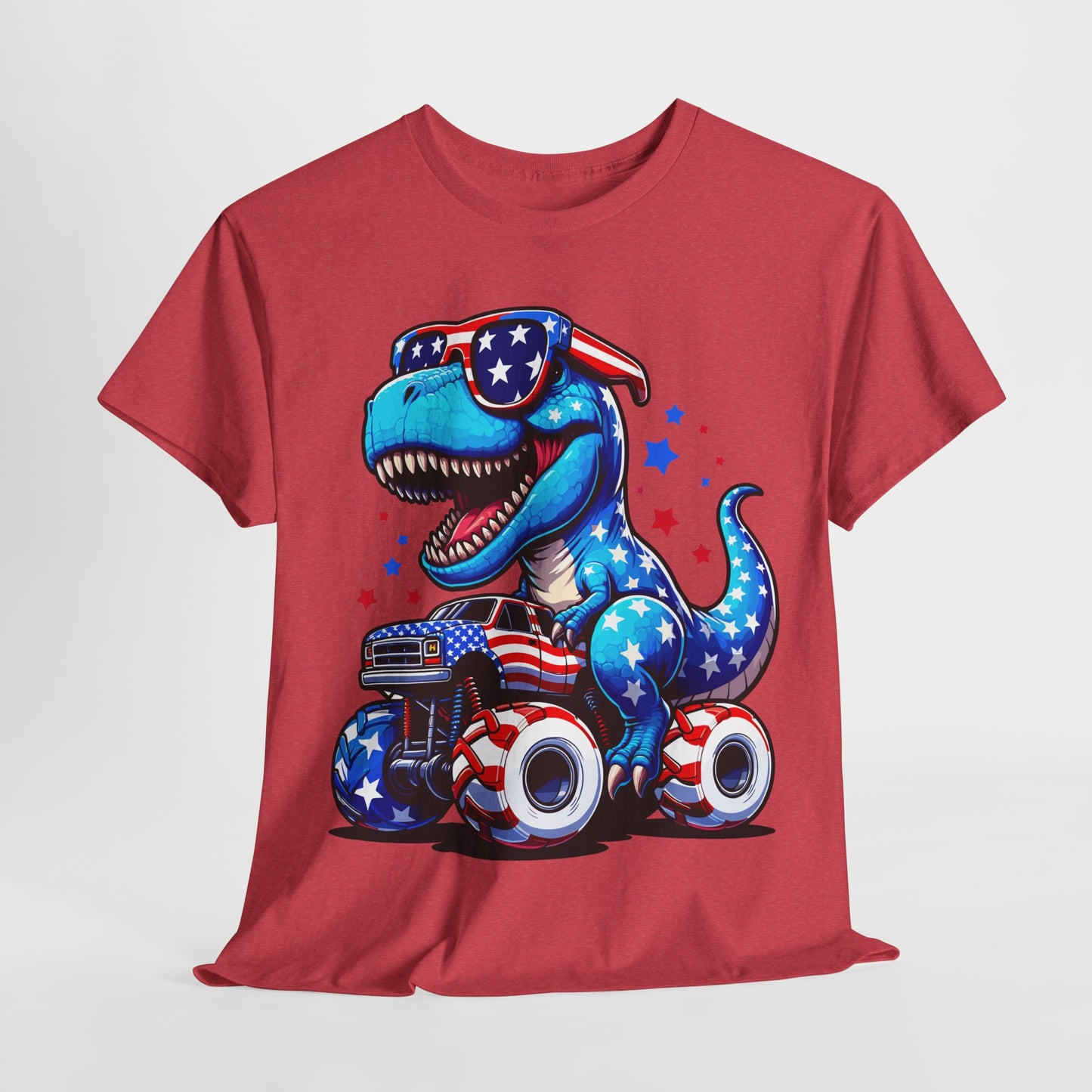 Dinosaur Riding Monster Truck T-Shirt