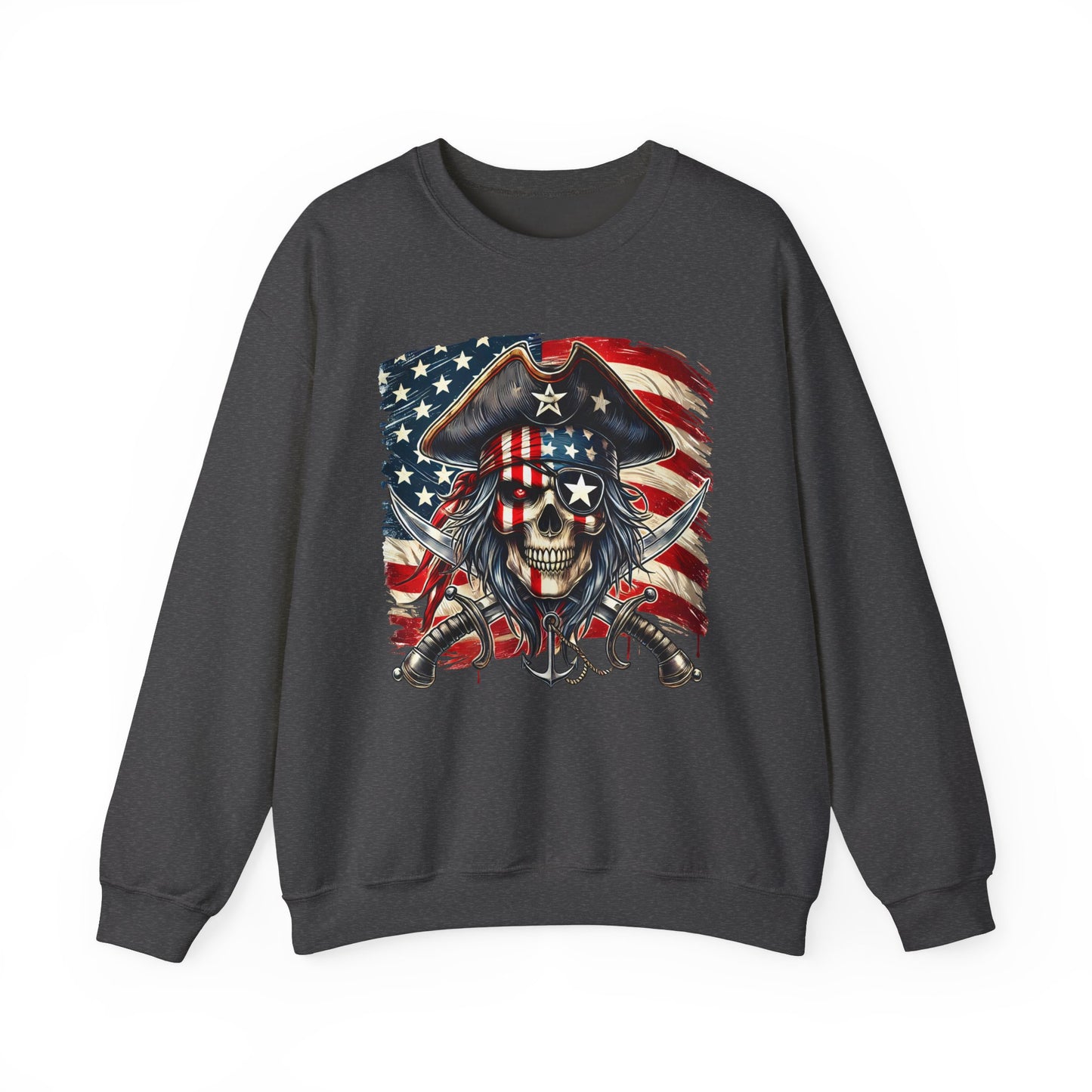 Skeleton Pirate with Flag Sweatshirt