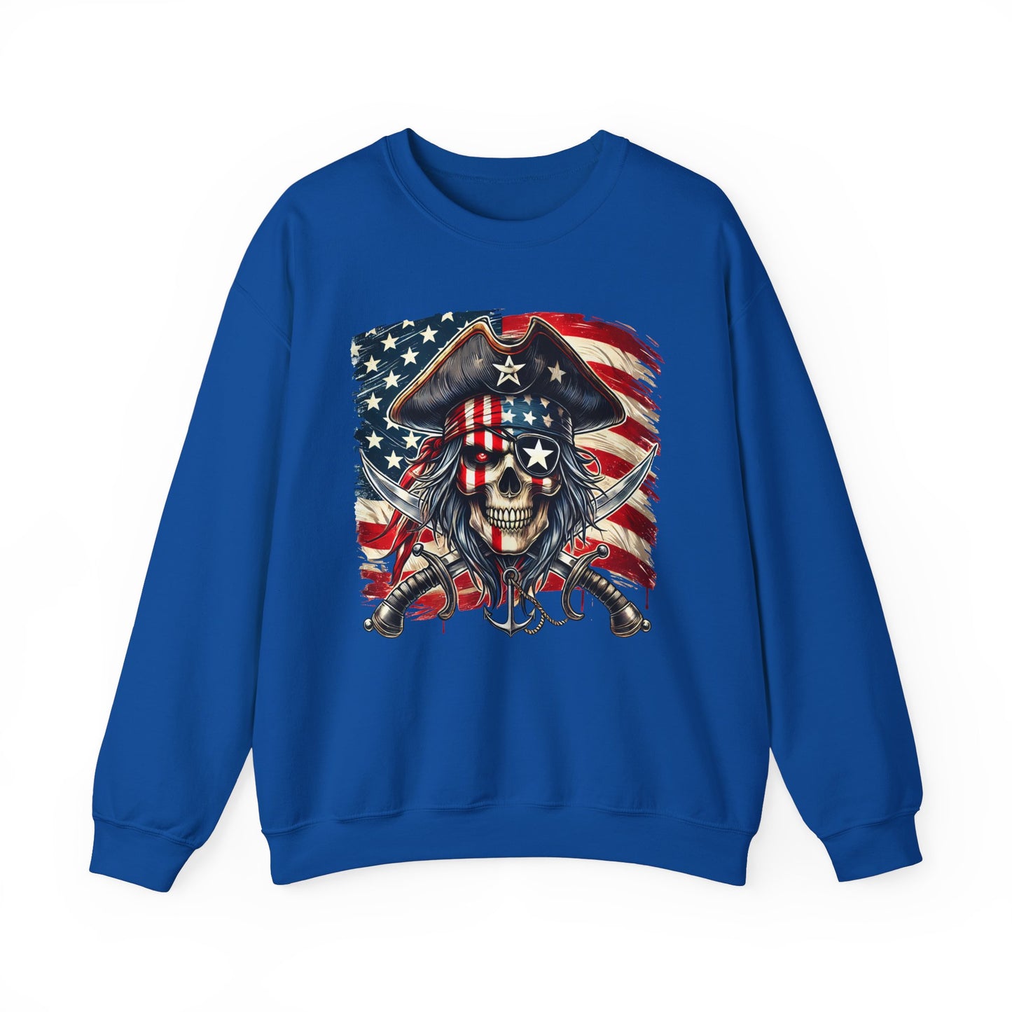 Skeleton Pirate with Flag Sweatshirt