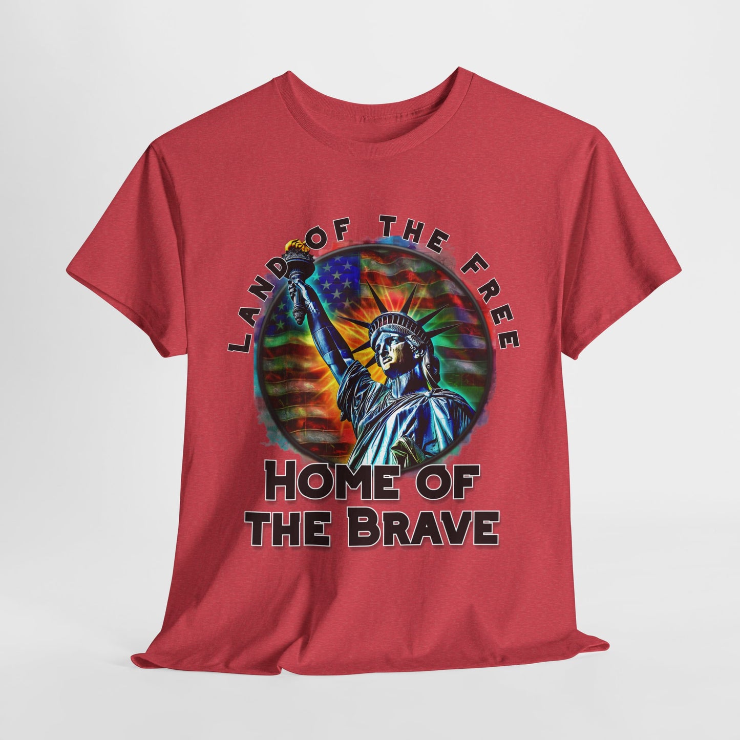Land of the Free Home of the Brave Statue of Liberty T-Shirt