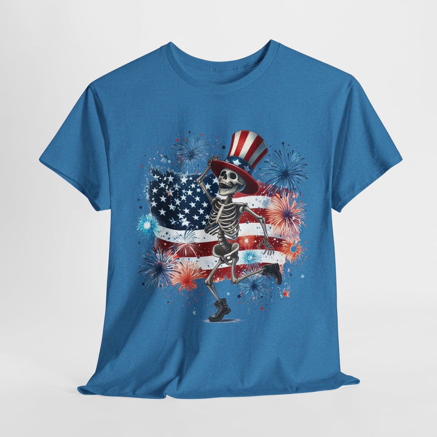4th of July - Dancing USA Skeleton #2 T-Shirt