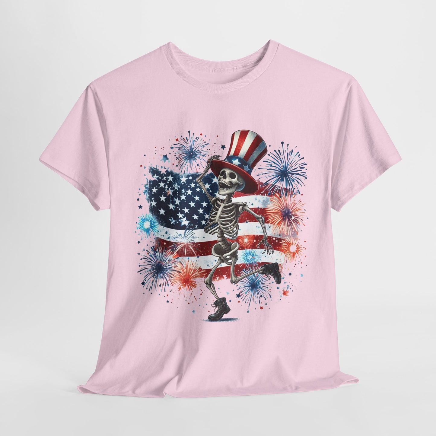 4th of July - Dancing USA Skeleton #2 T-Shirt