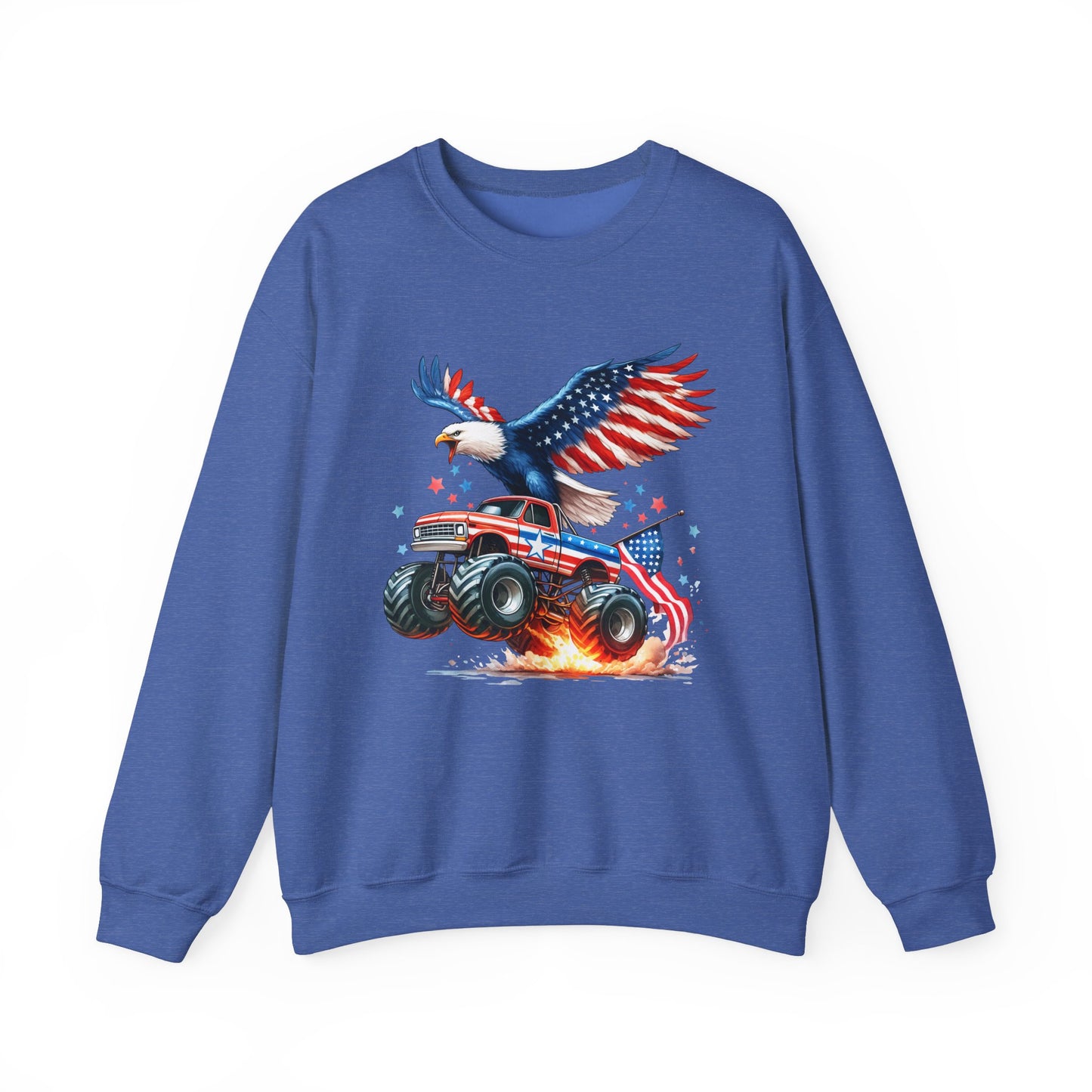 Eagle on a Monster Truck Sweatshirt