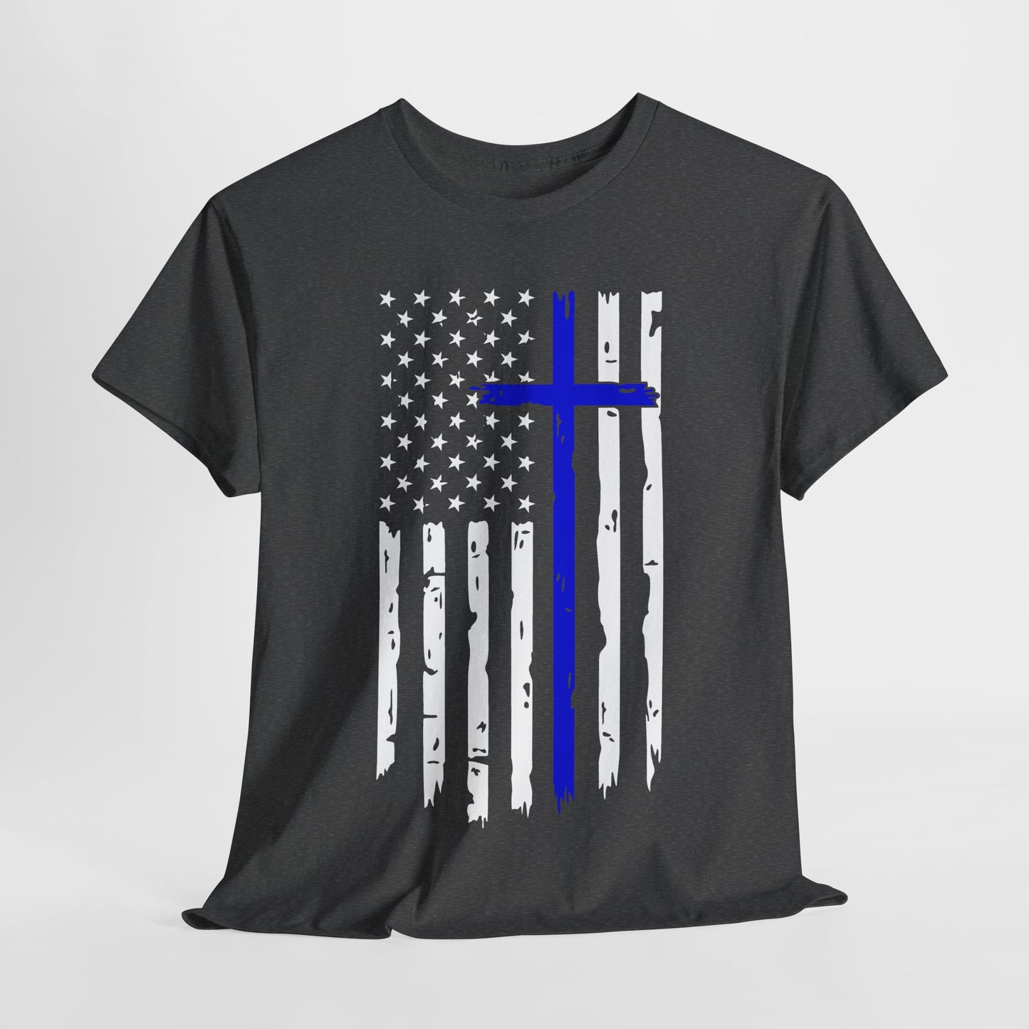 Thin Blue Line Cross - Law Enforcement T-Shirt