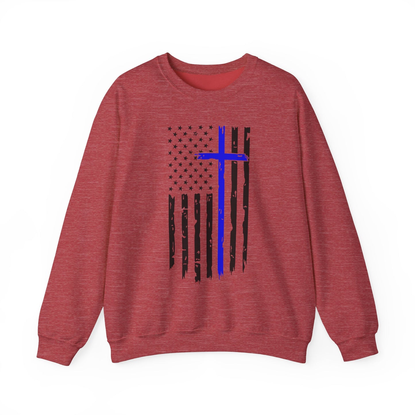 Thin Blue Line Cross - Law Enforcement Sweatshirt