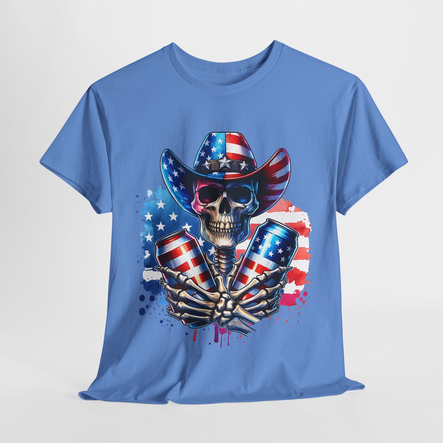 4th of July - Skeleton with Beers T-Shirt