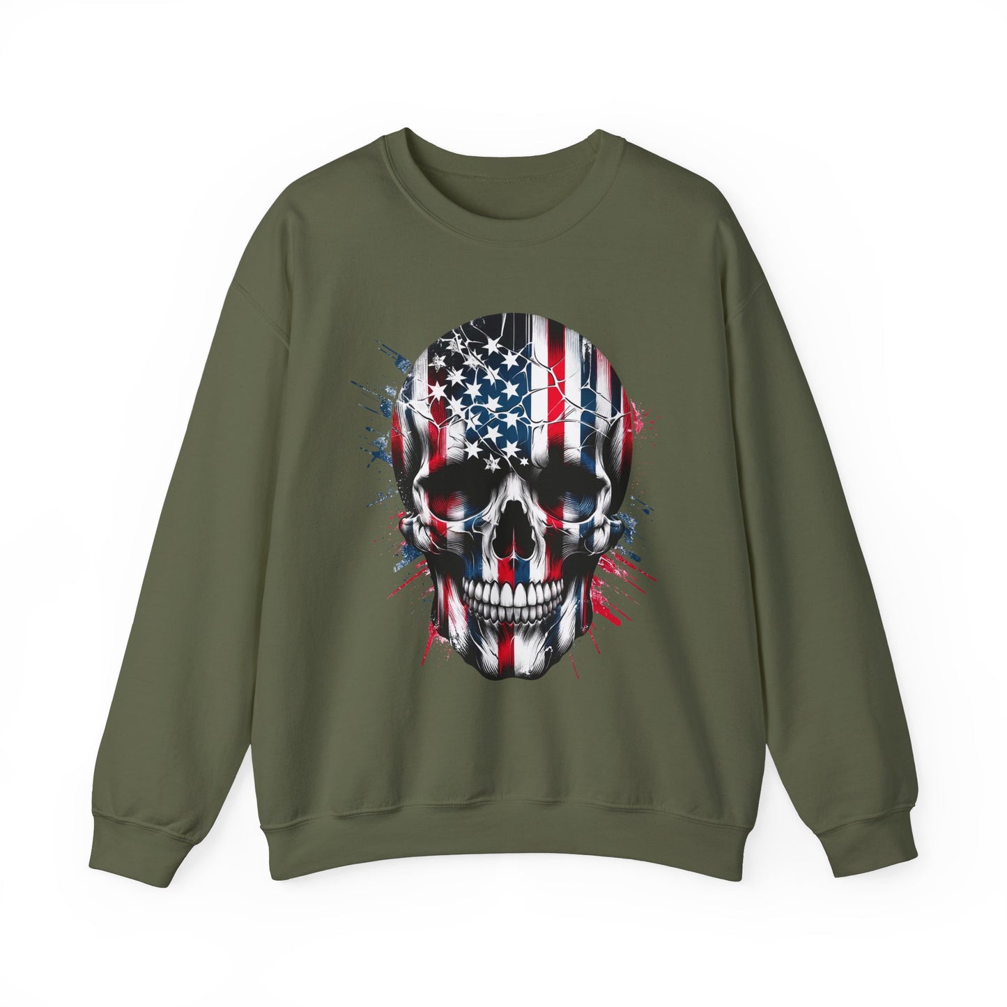 USA Flag Skull #1 Sweatshirt