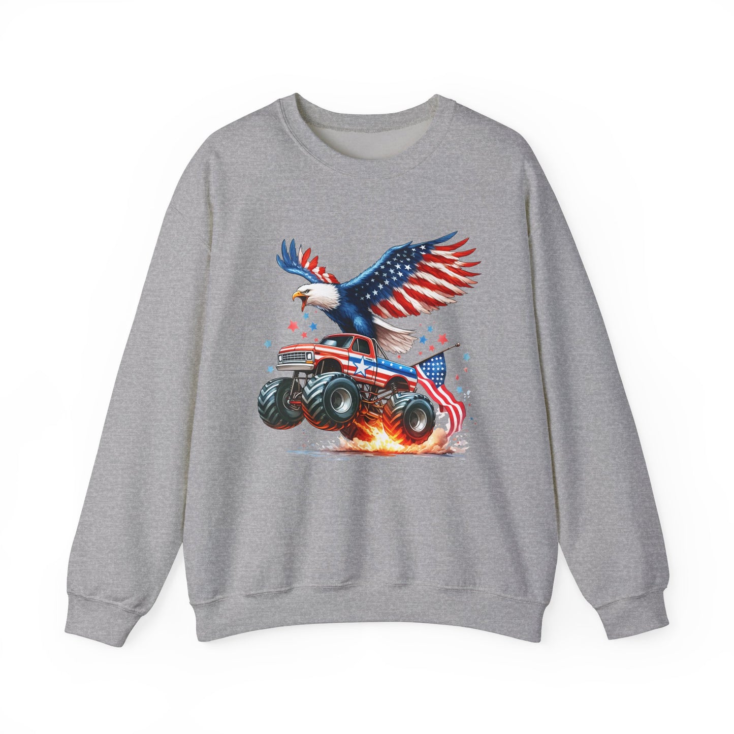 Eagle on a Monster Truck Sweatshirt