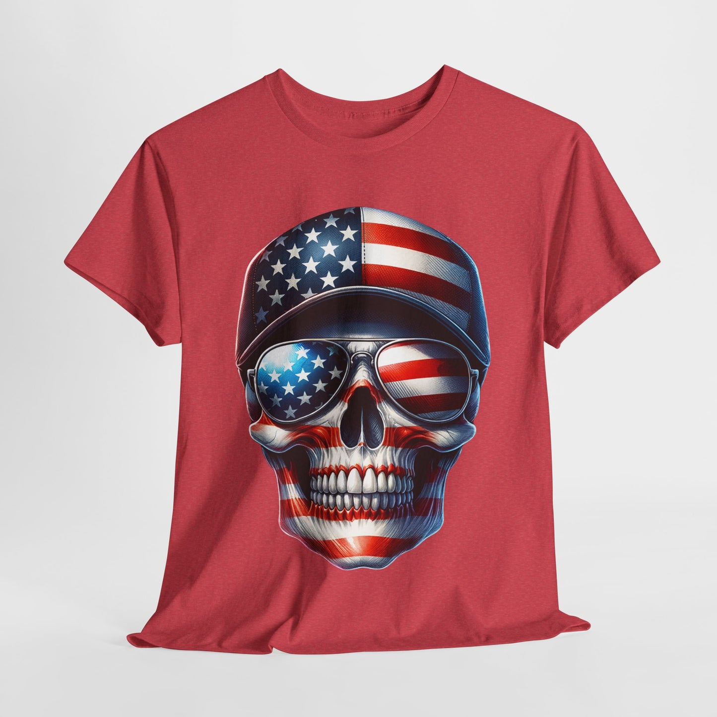 USA Flag Skull #3 T-Shirt
