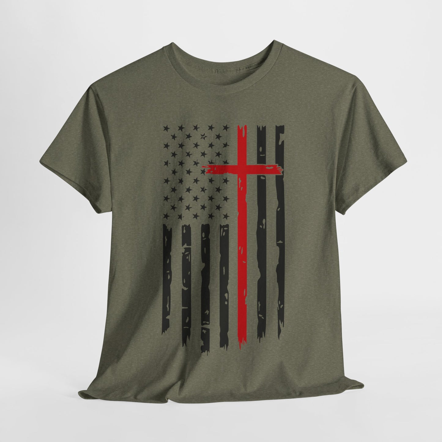 Thin Red Line Cross - Fire Fighters T-Shirt