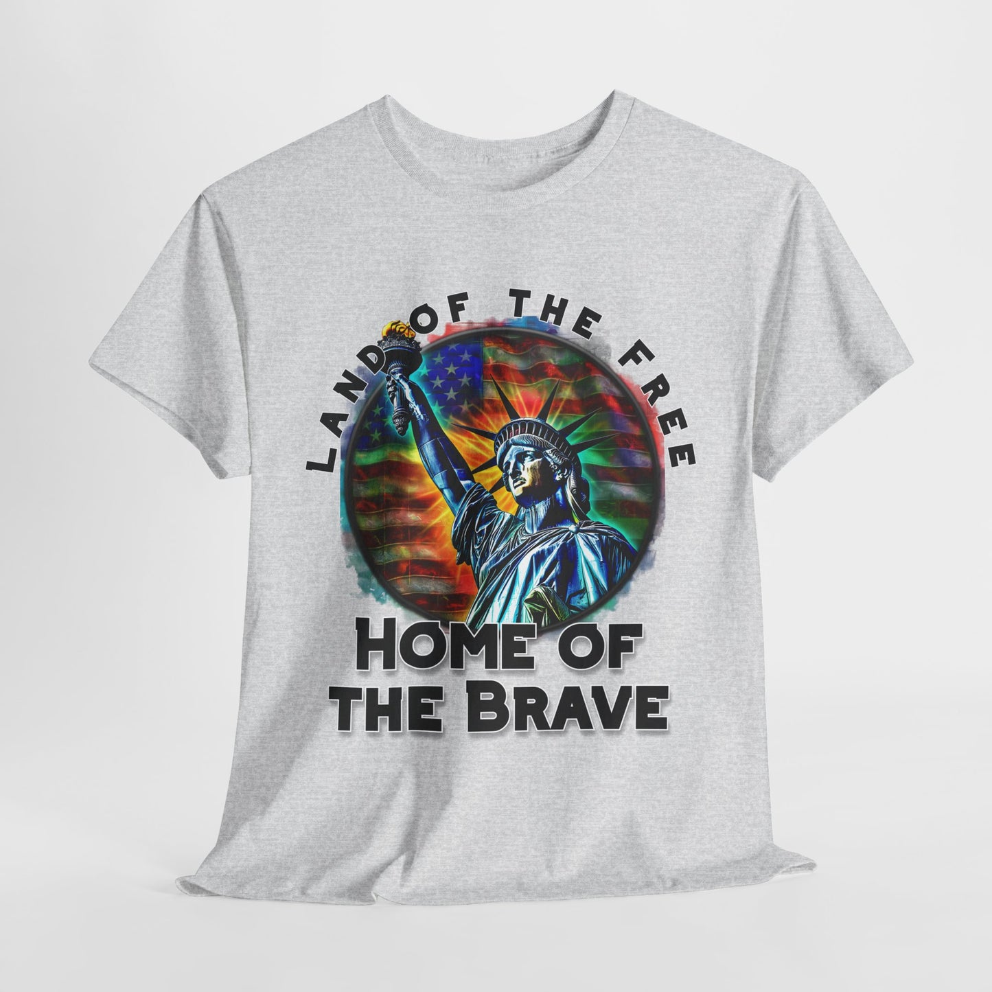 Land of the Free Home of the Brave Statue of Liberty T-Shirt