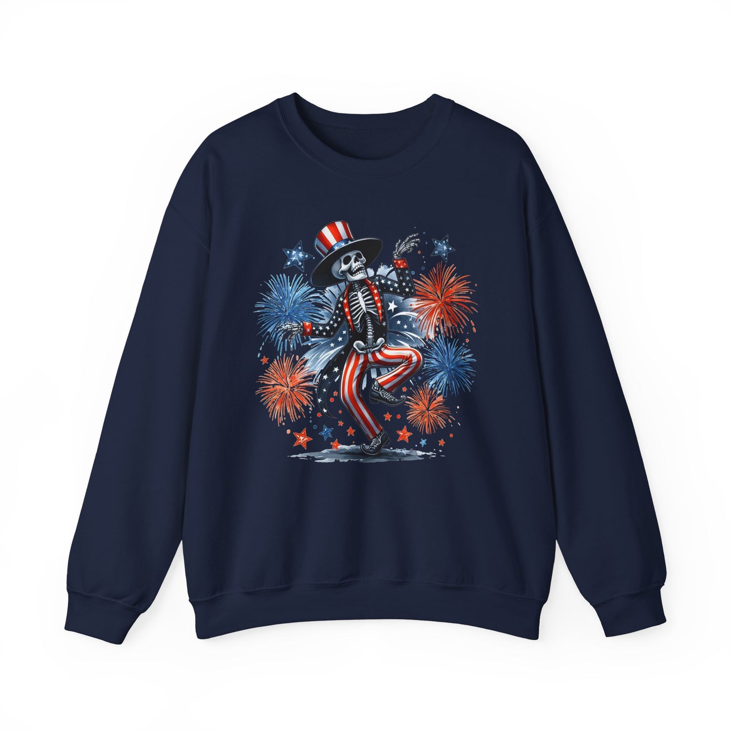4th of July - Dancing USA Skeleton #1 Sweatshirt