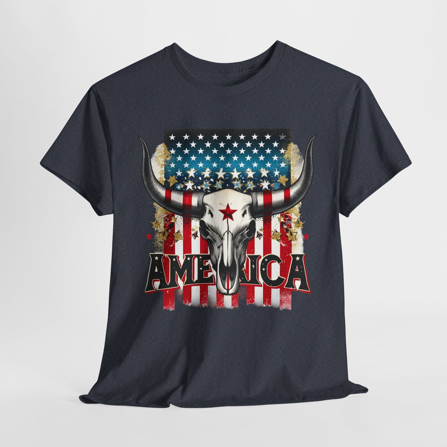 America - Bull Skull T-Shirt