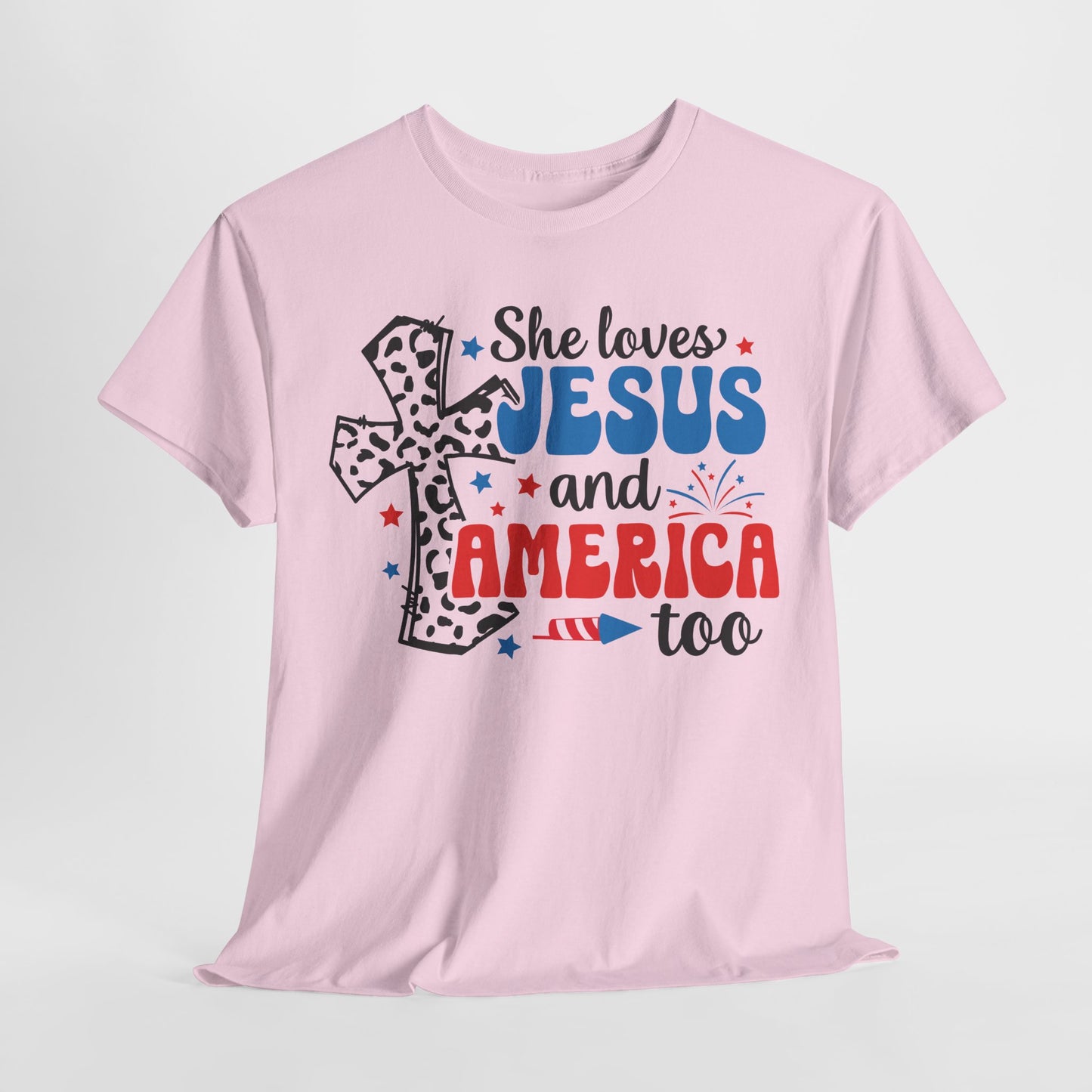 She Loves Jesus and America Too T-Shirt