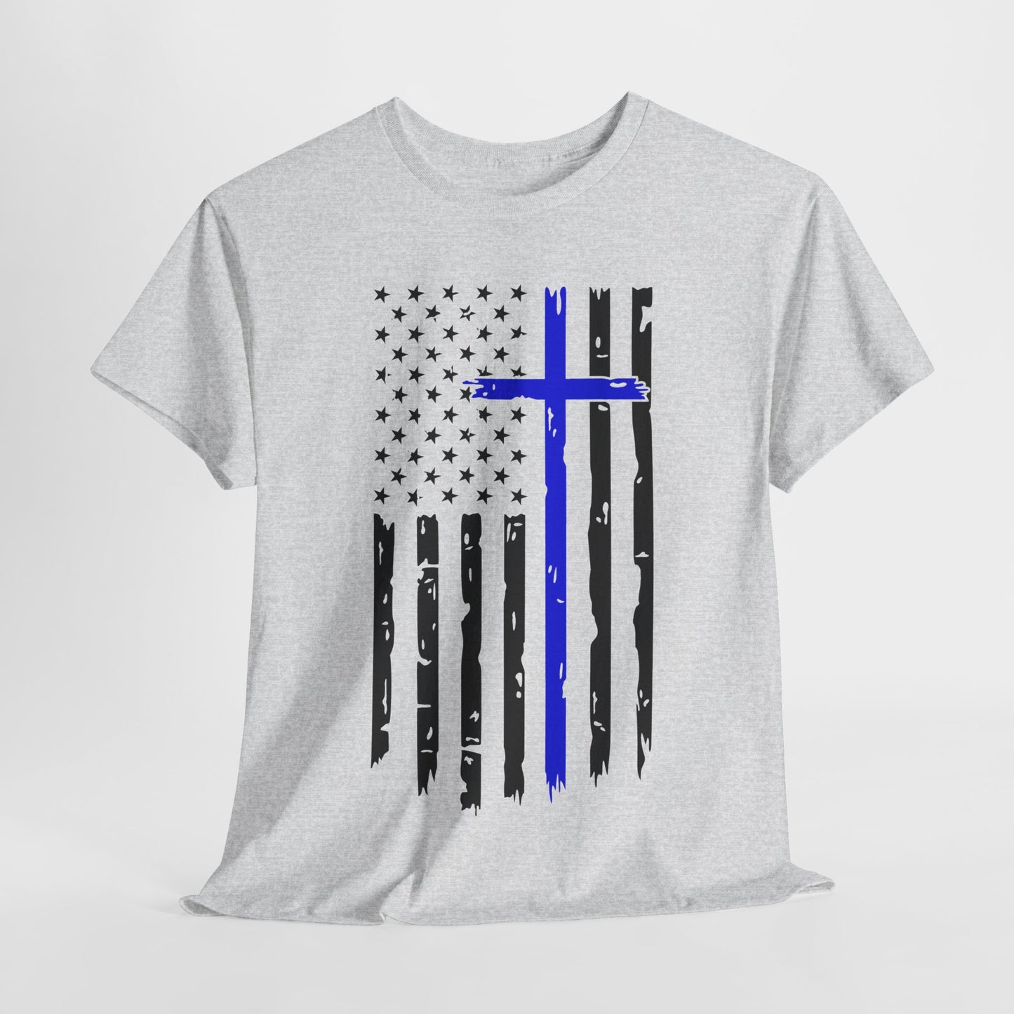 Thin Blue Line Cross - Law Enforcement T-Shirt
