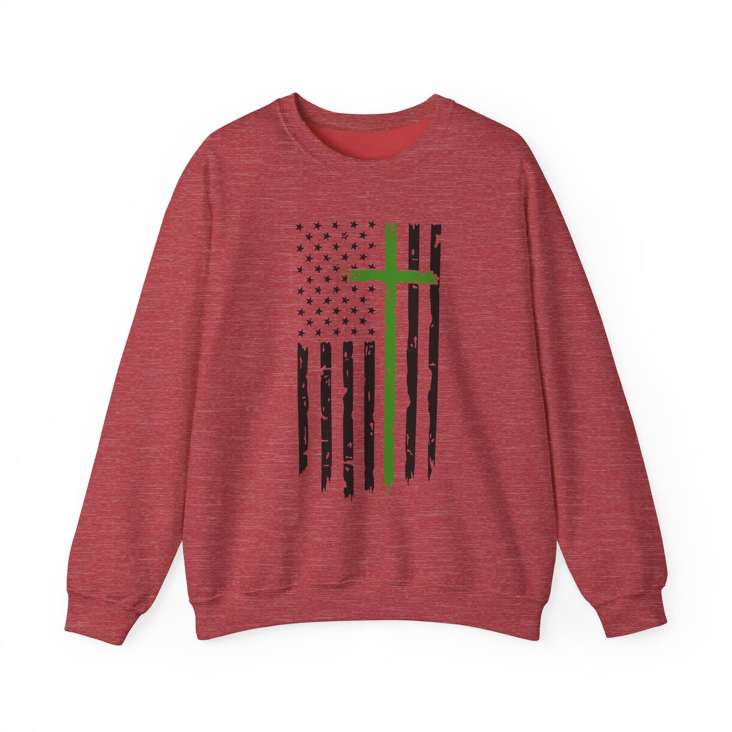 Thin Green Line Cross - Armed Forces Sweatshirt