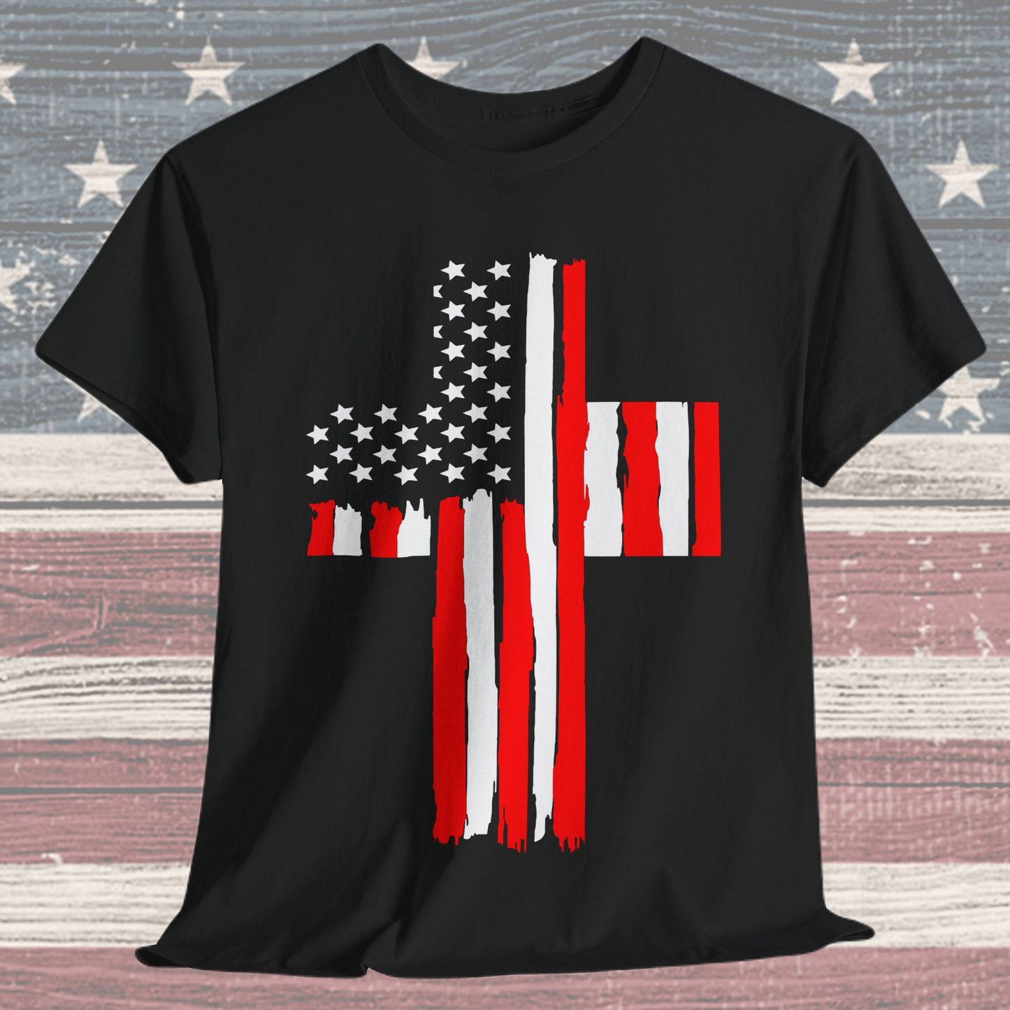 American Flag Cross #1 T-Shirt