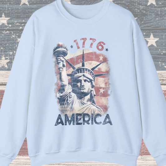 Statue of Liberty - 1776 America Sweatshirt
