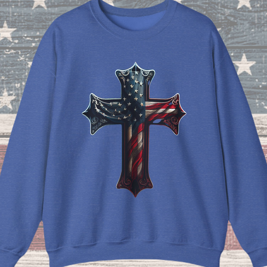 American Flag Cross #2 Sweatshirt