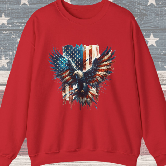 Bald Eagle with Flag #2 Sweatshirt