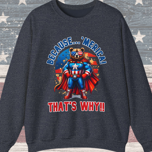 Because 'Merica! That's Why!! #2 Sweatshirt