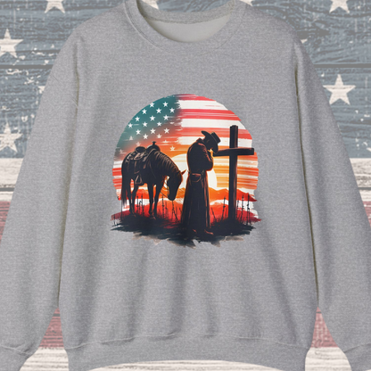 Cowboy Traveler at Cross Sweatshirt