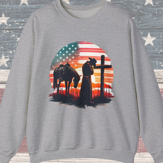 Cowboy Traveler at Cross Sweatshirt