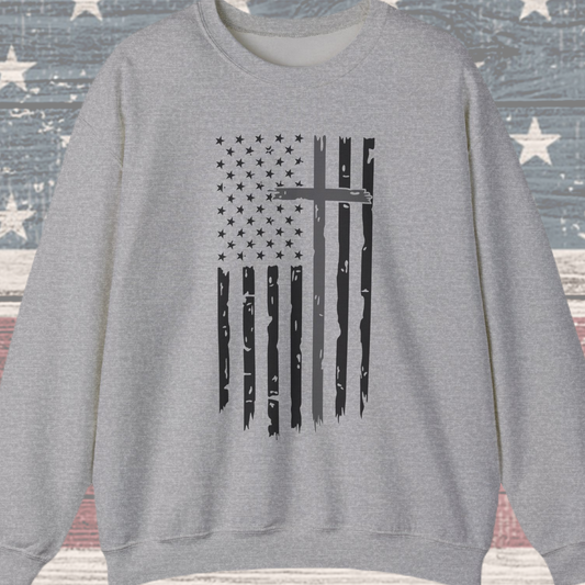 Thin Gray Line Cross - Corrections Sweatshirt