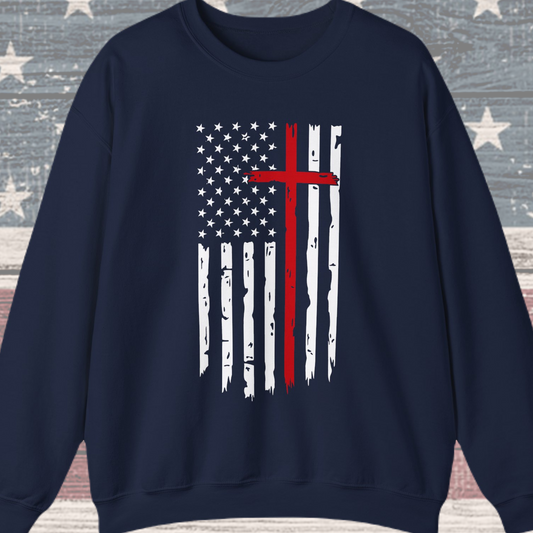 Thin Red Line Cross - Fire Fighters Sweatshirt