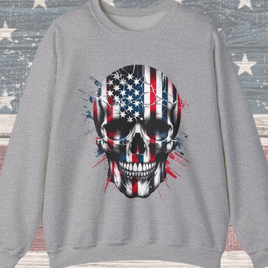 USA Flag Skull #1 Sweatshirt