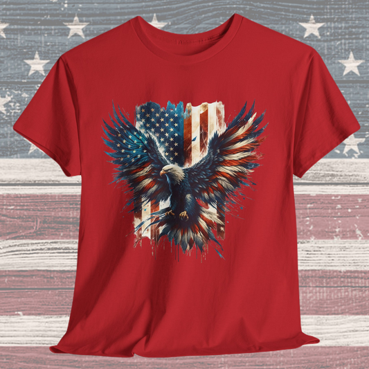 Bald Eagle with Flag #2 T-Shirt