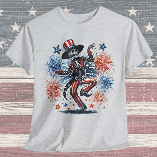 4th of July - Dancing USA Skeleton #1 T-Shirt