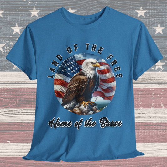 Land of the Free Home of the Brave Eagle T-Shirt
