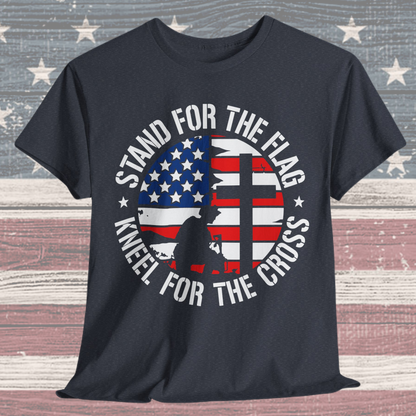 Stand for the Flag Kneel for the Cross T-Shirt