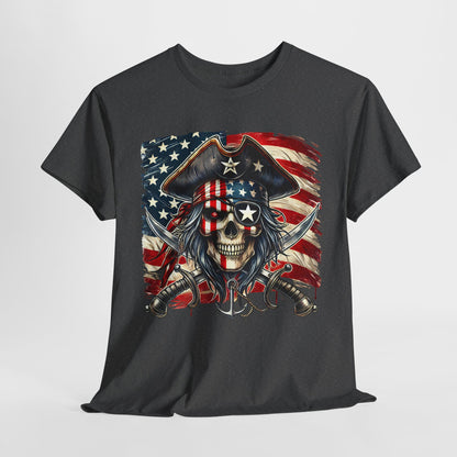 Skeleton Pirate with Flag T-Shirt